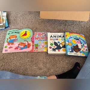 Scholastic Colorful Kids Board Book Bundle - Pink, Green, Blue, Yellow